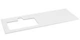BRAHEA doska Rockstone s otvorom 141x51,5cm (70+70cm), ľavá, biela matná
