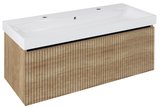 NELIO STRIP umývadlová skrinka 116,5x44x49cm, dub alabama