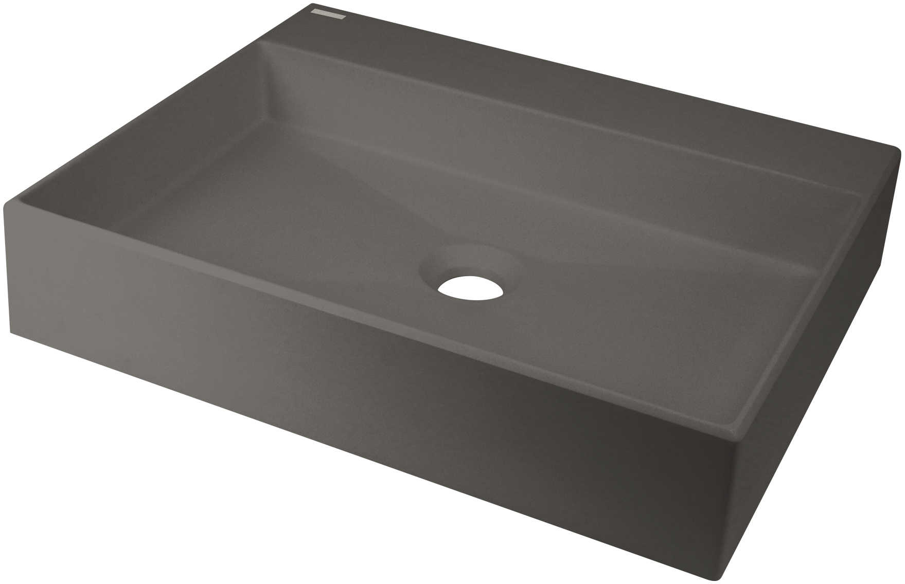 Correo - Umywalka granitowa nablatowa z miejscem na baterię - 500x400 mm