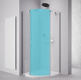 THRON COMPONENT štvrťkruhová sprchová zástena 900x900mm, číre sklo, pravá