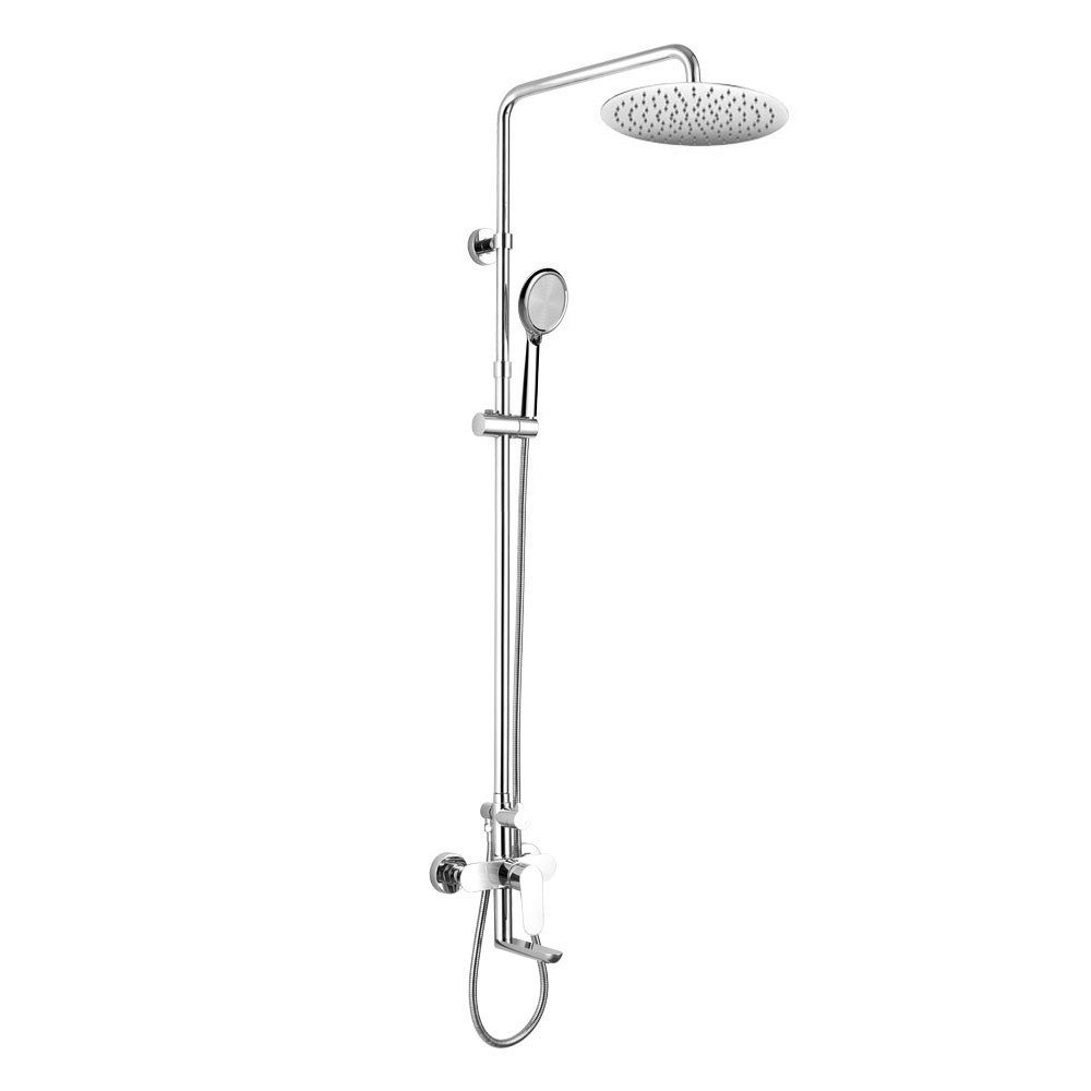 Mereo Viana vaňová batéria s hlavovou guľatou slim sprchou ø 250 mm, nerez