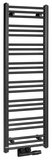SAPHO ALBRECHT vykurovacie teleso 400x1250 mm, stredové pripojenie, čierna matná – kúpeľňový radiátor