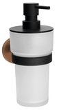 LARISSA mydlenička 250ml, mliečné sklo, čierna/meď mat