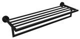 X-ROUND BLACK polička na uteráky s hrazdou 500mm, čierna mat