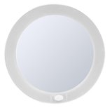 MULAN kozmetické zrkadlo s prísavkami, LED, priemer 127mm, biela