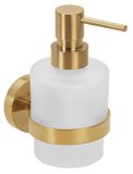 X-ROUND GOLD dávkovač mydla 200ml, mliečne sklo, zlato mat