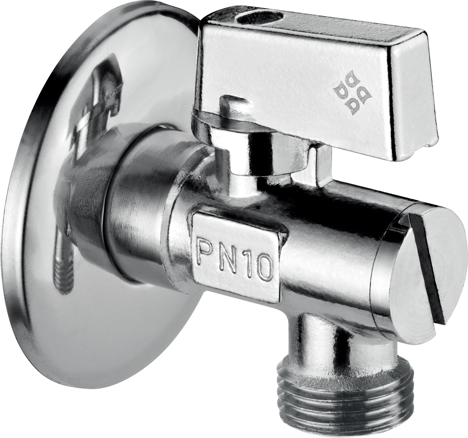 Uhlový ventil na pripojenie splachovača WC 1/2" - 1/2"