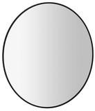 SHARON LED podsvietené zrkadlo Ø 80 cm, čierna mat