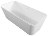 LEYLA voľne stojaca vaňa 170x78x55cm, rsolid surface, biela mat