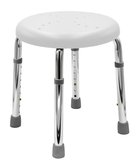 SAPHO HANDICAP kúpeľňová stolička, priemer 45cm, biela – bezbariérové madlo
