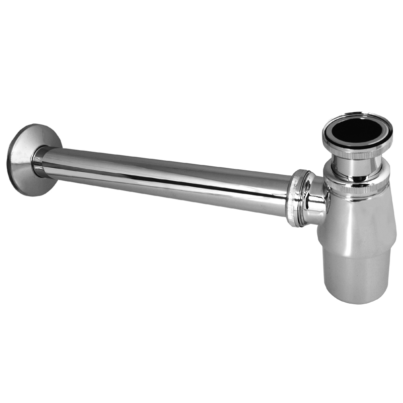 Mereo Sifón umývadlový, celokovový s prevlečnou maticou, pochróm. mosadz, 5/4"x o 32 mm