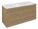 CIRASA umývadlová skrinka 118,4x64x46cm, dub cuneo