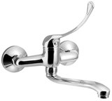 AQUALINE 35 nástenná batéria, lekárska páka, ramienko zvýšené, 220mm, chróm