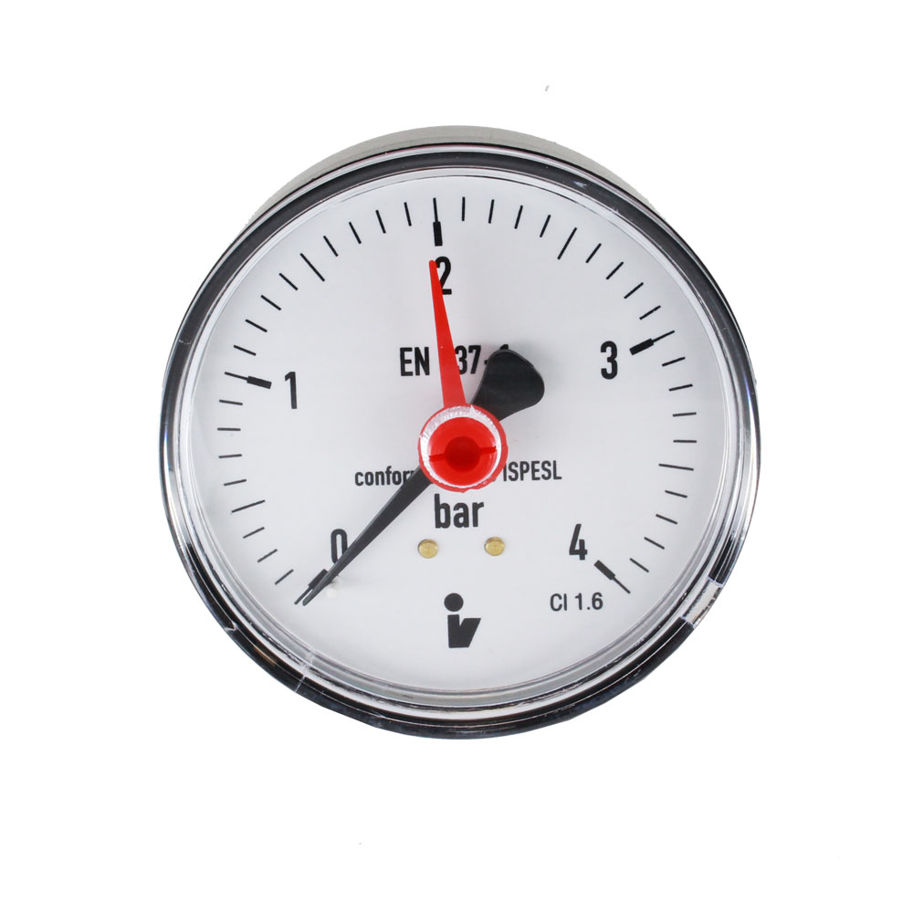 Klum Tlakomer 63 mm, 0 - 4bar, zadný vývod 1/4"