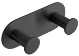 X-ROUND BLACK samolepiaci dvojháčik, čierna mat