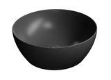 PURA keramické umývadlo na dosku, Ø 42cm, čierna mat