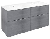 CIRASA umývadlová skrinka 118,4x64x46cm, strieborný dub
