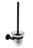 X-ROUND BLACK WC kefa závesna, mliečne sklo, čierny mat