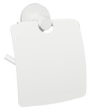 X-ROUND WHITE držiak toaletného papiera s krytom, biela mat