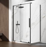 SPIRIT BLACK obdĺžniková sprchová zástena 1100x900mm L/P varianta