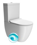 PURA WC kombi, Swirlflush, spodný/zadný odpad, biela dual-mat