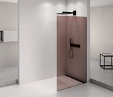 ARCHITEX BLACK MATT sprchová zástena 1462 mm, sklo Marron
