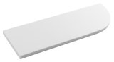 ABELINE rohová polička Rockstone 300x100mm, excentrická, biela mat