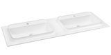 BRAHEA dvojumývadlo 141x51,5cm (70+70cm), Rockstone, biela matná