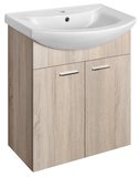 ZOJA umývadlová skrinka 61,5x74x32,5cm, dub platin, 2x dvierka