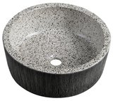 PRIORI keramické umývadlo na dosku, priemer 41cm, granit
