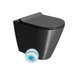 KUBE X WC misa stojaca, Geniusflush, 36x55cm spodný/zadný odpad, čierna mat