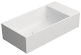 KUBE X keramické umývadlo 50x25cm, bez otvoru, pravé/ľavé, biela mat