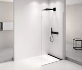 ARCHITEX BLACK MATT sprchová zástena 1362 mm, číre sklo