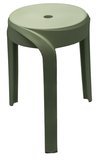 SAPHO STAN kúpeľňová stolička, priemer 30cm, verde – kúpeľňový kôš / organizér