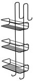 CHROM LINE závesná sprchová polička, 240x680x220mm, čierna mat