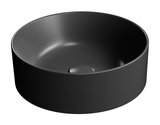 KUBE X keramické umývadlo na dosku, priemer 40cm, čierna mat