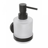X-ROUND BLACK dávkovač mydla 200ml, mliečne sklo, čierna mat