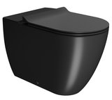 PURA WC mísa kombi spodný/zadný odpad, Swirlflush, 36x63cm, čierna dual-mat
