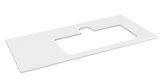 BRAHEA doska Rockstone s otvorom 96,6x51,5cm, pravá, biela matná