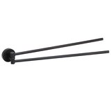 X-ROUND dvojitý držiak uterákov 420mm, otočný, čierna mat