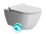 PURA závesná WC misa, Swirlflush, 36x55cm, biela dual-mat