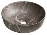 RONDEA keramické umývadlo na dosku priemer 41cm, breccia mramor