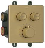 SMART SELECT podomietková termostatická sprchová batéria, box, 2 výstupy, zlato mat