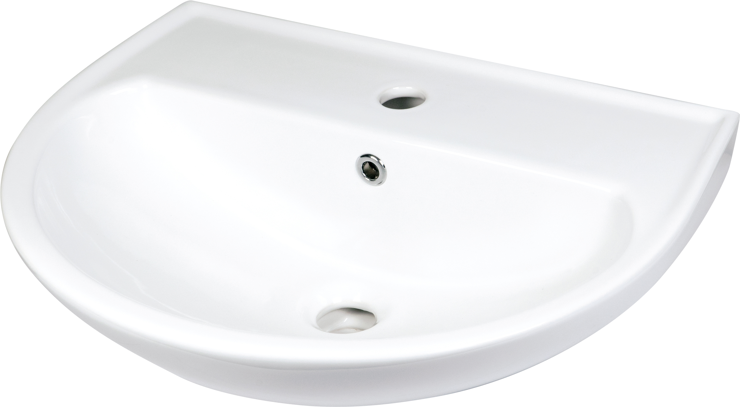Jasmin - Umywalka ceramiczna ścienna z miejscem na baterię