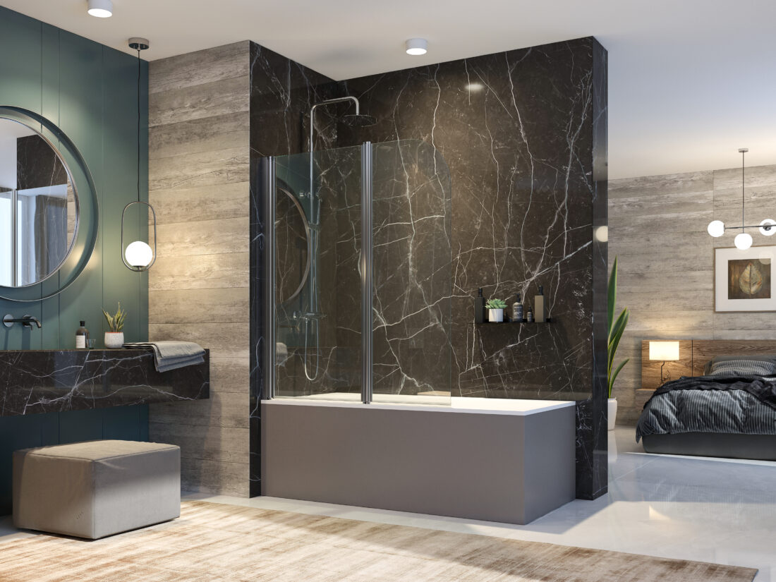 Aquatek GLASS L22 120 – štvorcový sprchový kút