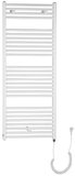 SAPHO DIRECT-E elektrické vykurovacie teleso, rovné, 600x1320 mm, 600 W, biela – elektrický sušiak uterákov