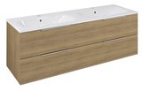 CIRASA umývadlová skrinka 139,6x52x46cm, dub cuneo