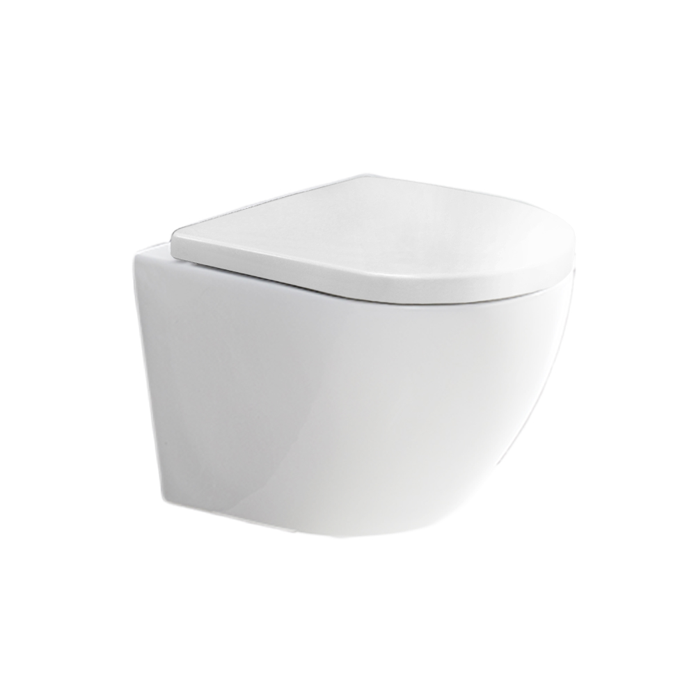 Mereo WC závesné kapotované, RIMLESS, 490x370x360, keramické, vr. sedátka CSS126