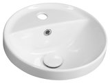 YUVA keramické umývadlo zápustné, priemer 38cm, biela
