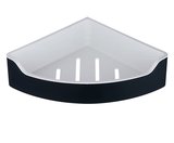 SAMBA rohová polička do sprchy, 218x63x218mm, čierna
